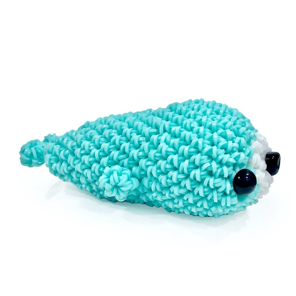 Loomigurumi Kawaii Turquoise Seal Handmade With Love Blue Green - Picture 3 of 10